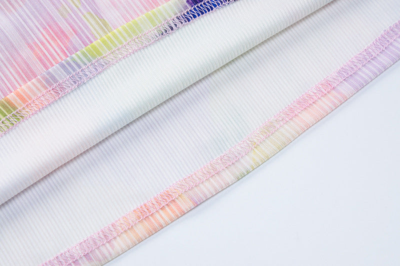 Women's Summer Fashion Print Chic Slim Low Back Strap Dress 18