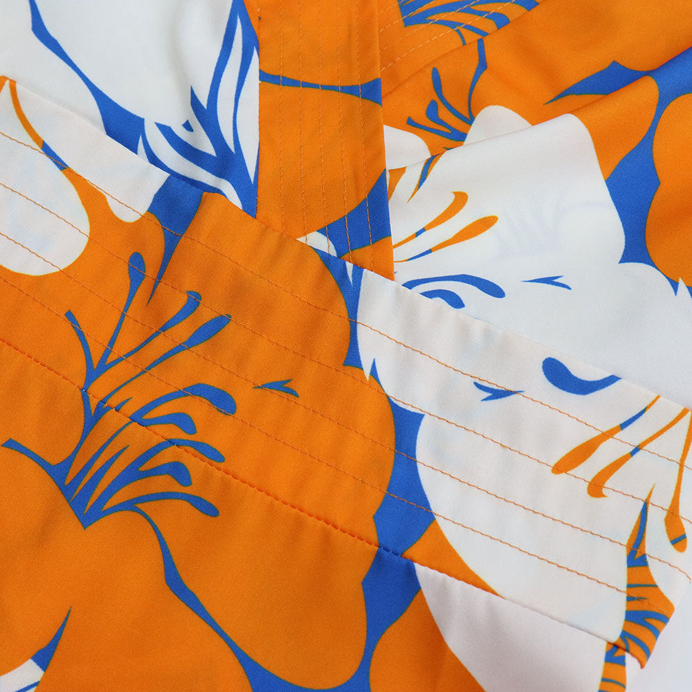 Plus Size Women V-neck Chic Bubble Short Sleeve Print Dress 8