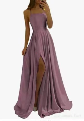 Women Bridesmaid Dresses Sexy Slit Prom Evening Dresses（Processing time need 3-6 days） 19