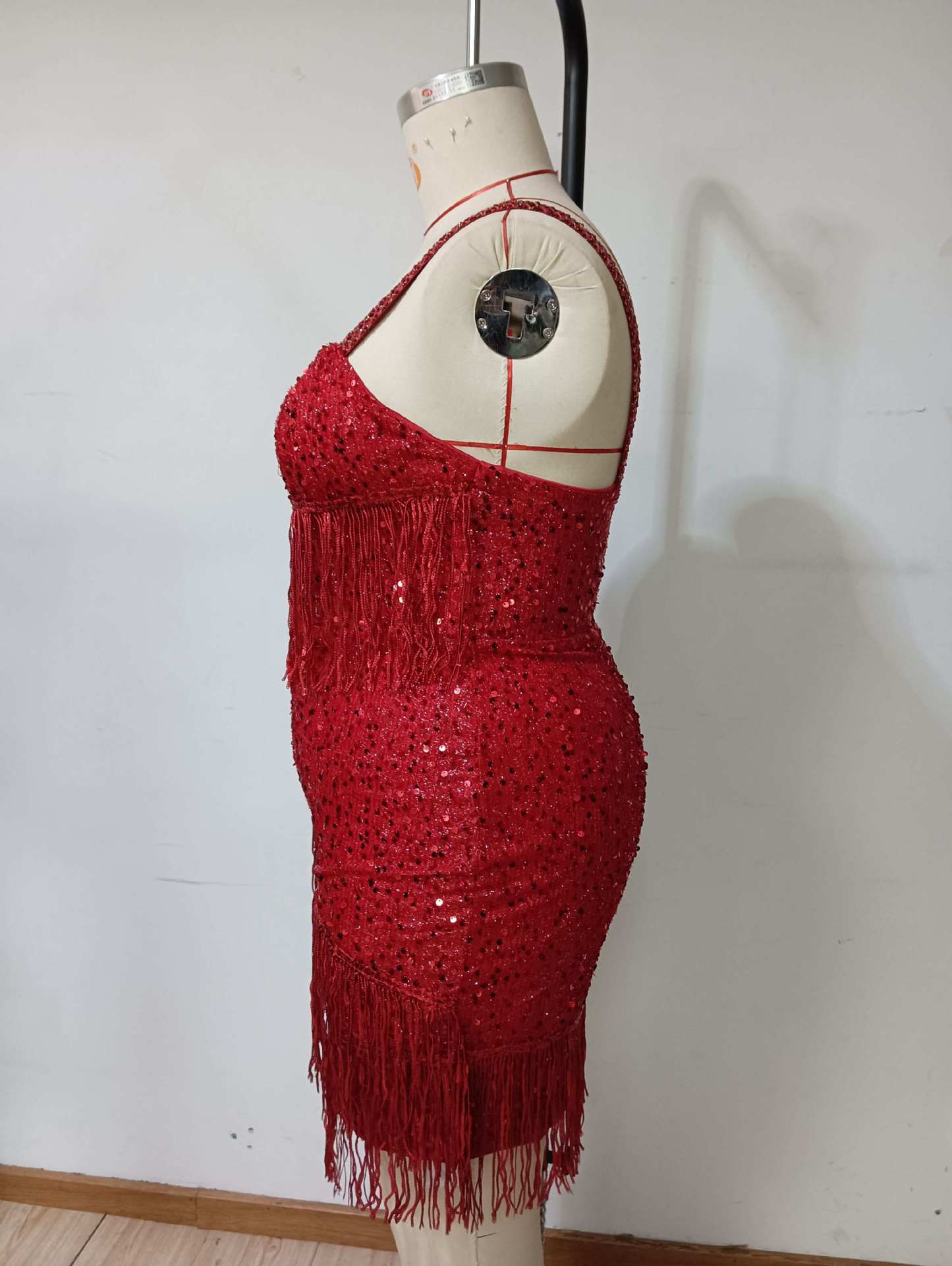 Plus Size Low Back Evening Gown Sleeveless Sequin Bodycon Women's Party Sexy Dress 9