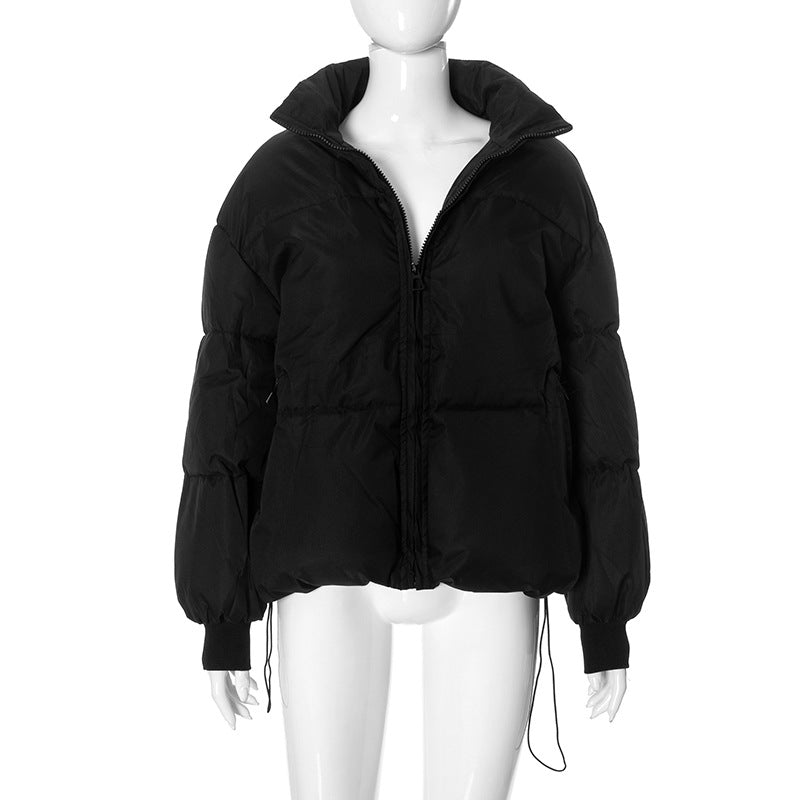 Women long-sleeved high collar zipper warm winter Padding Jacket 17