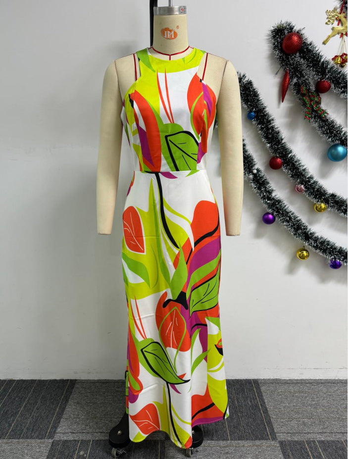 Women Printed Sleeveless Off-Shoulder Sundress 7