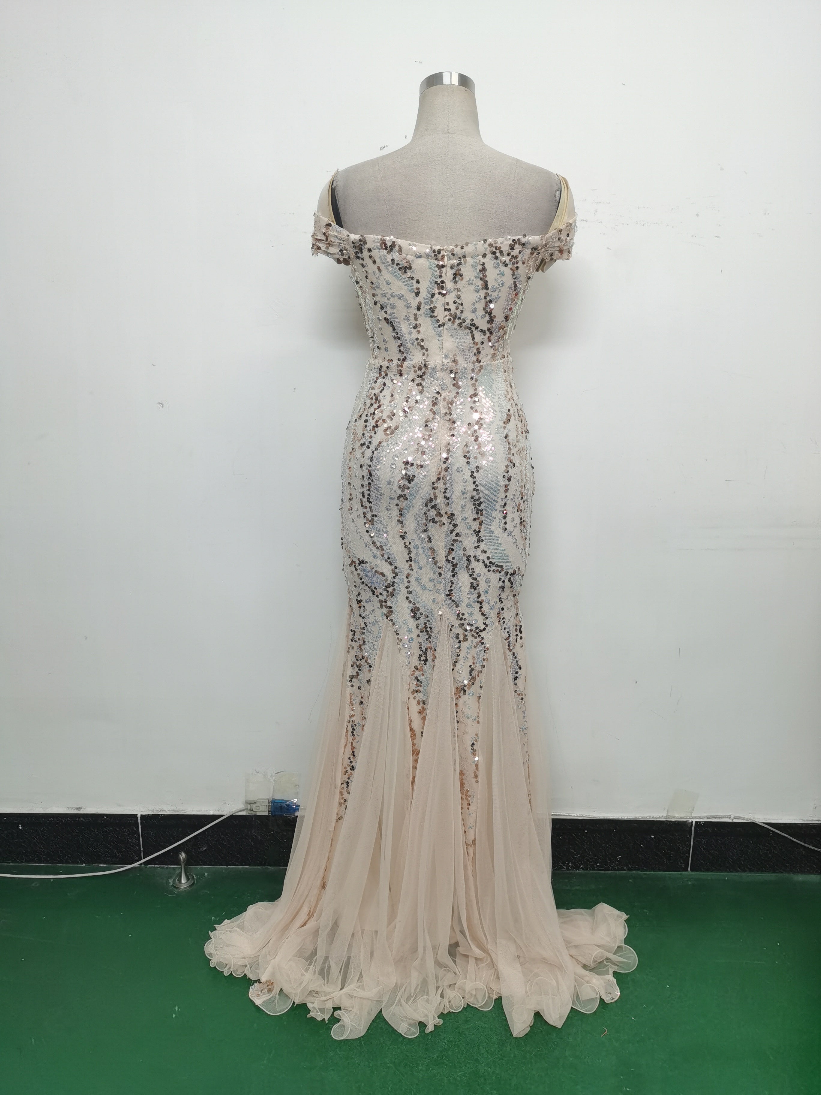 Women Evening Dress Beaded Mesh Beaded Evening Dress 21