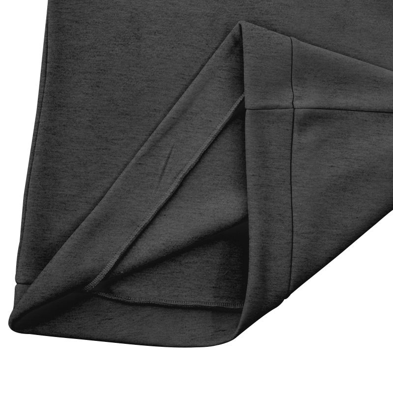 Spring And Winter Men's Casual Solid Color Long-Sleeved Zip Stand Collar T-Shirt Tops For Men 45