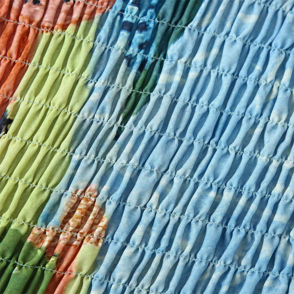 Summer Women's Print Chic Slim Waist Sleeveless Casual Dress 12