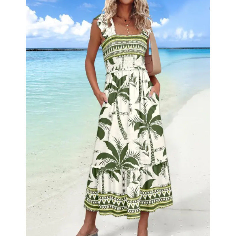 Women Beach Holidays Printed Dress 5