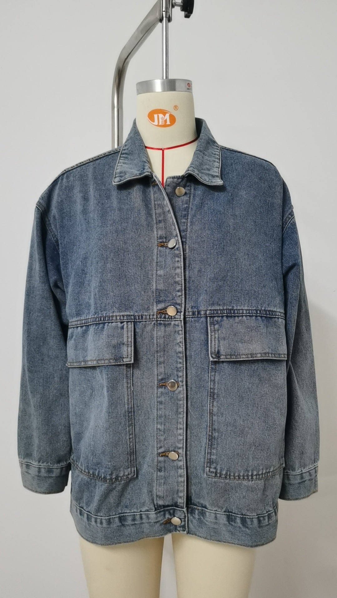 Women Retro Classic Loose Denim Casual Jacket 31
