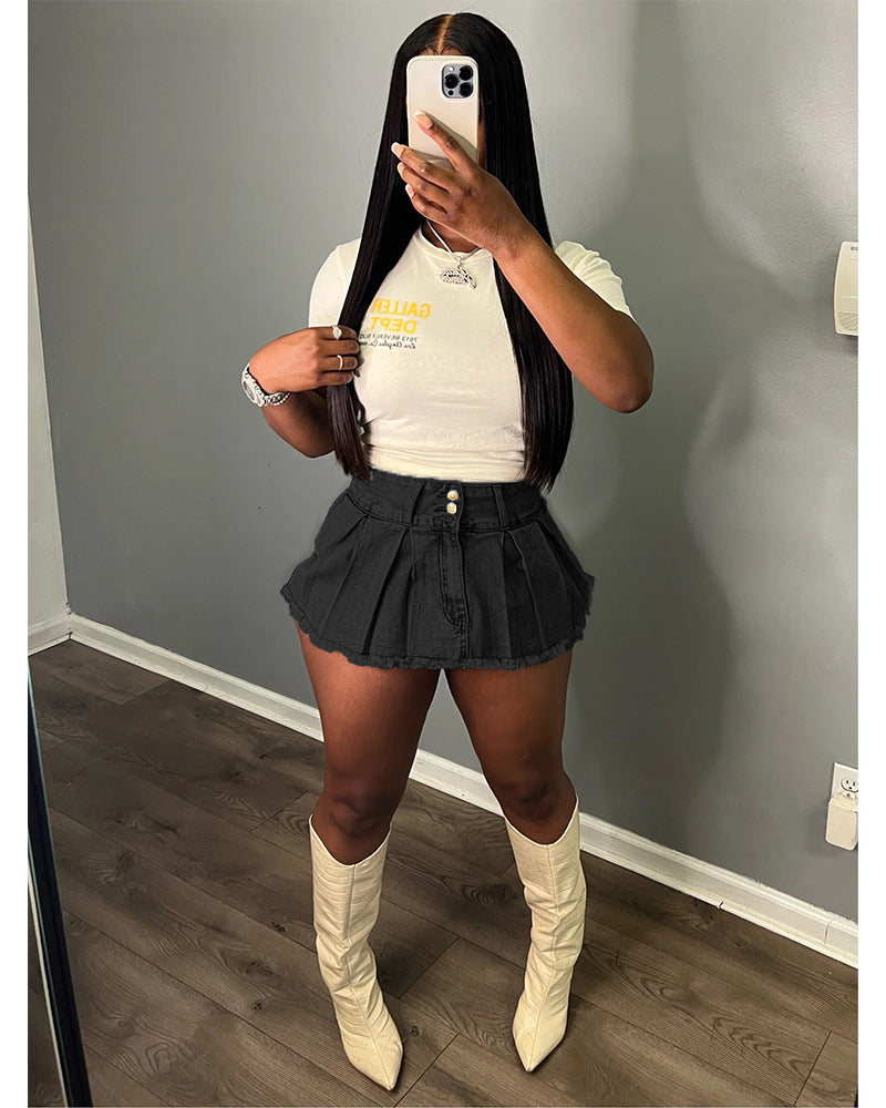 Women's Vintage Wash Stretch Denim Shorts 10