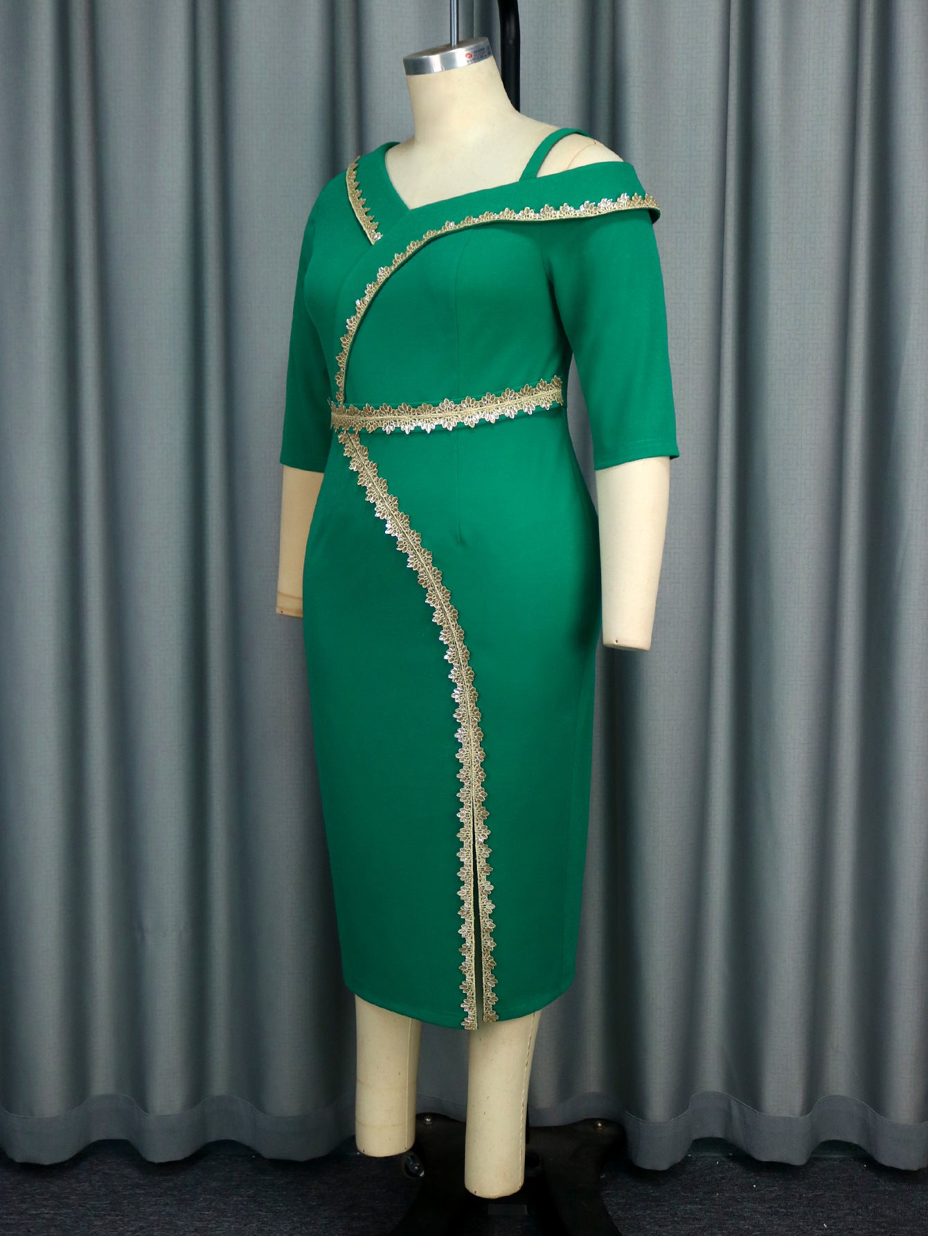 Women Sexy One Shoulder Off Shoulder Party Formal Party Dress 9