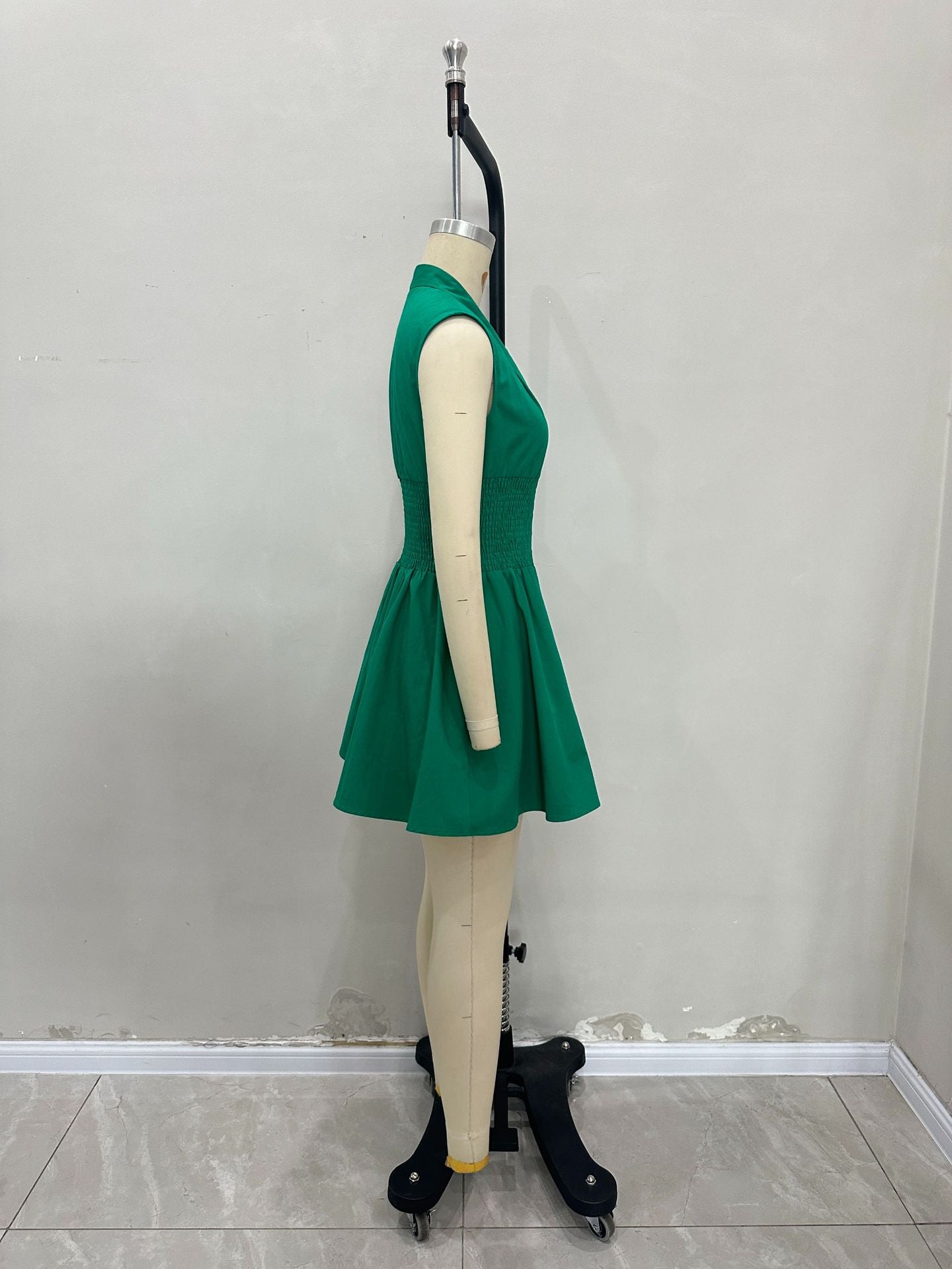 Women Career V-neck zippered cardigan dress 5