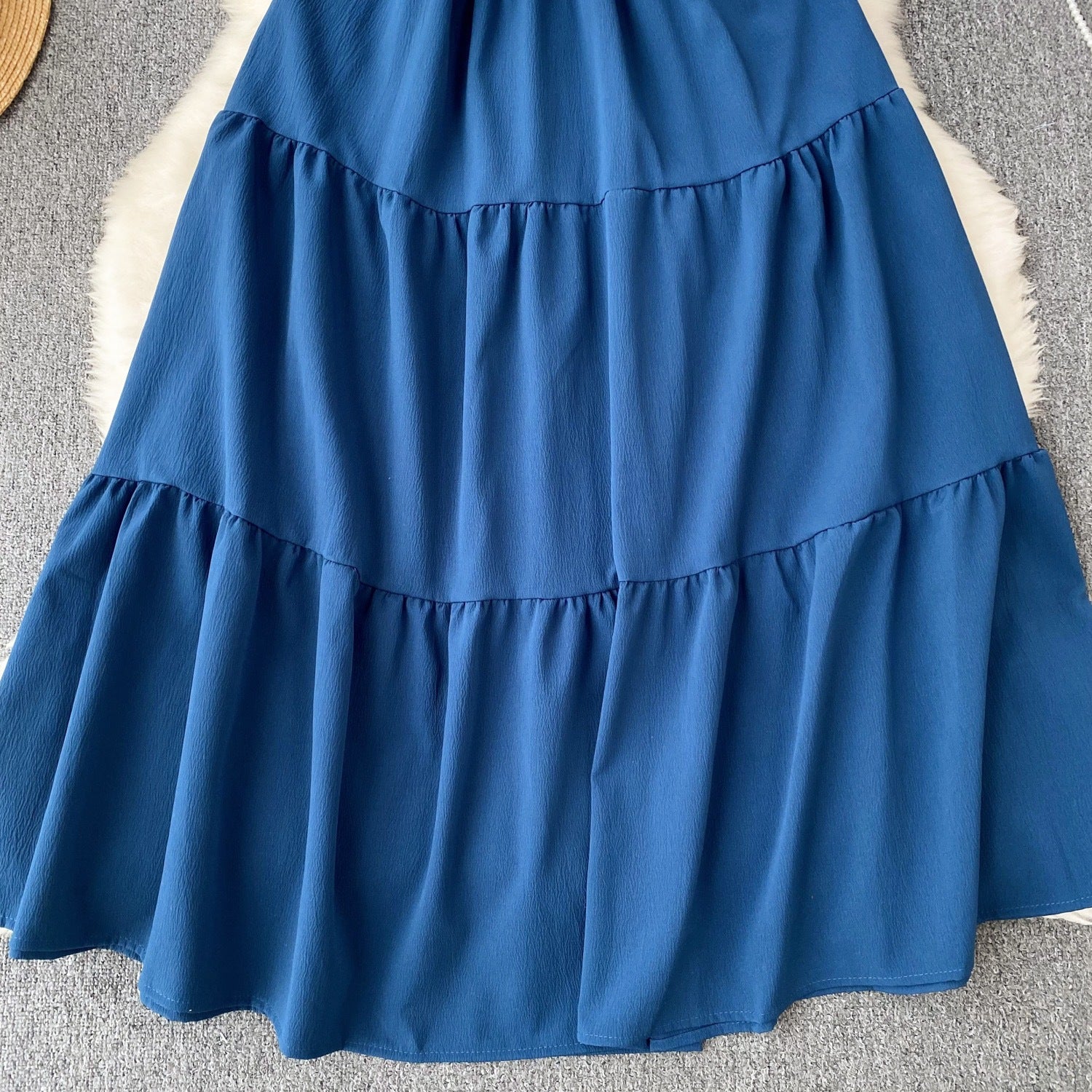 Women vintage pleated Long Dress 30