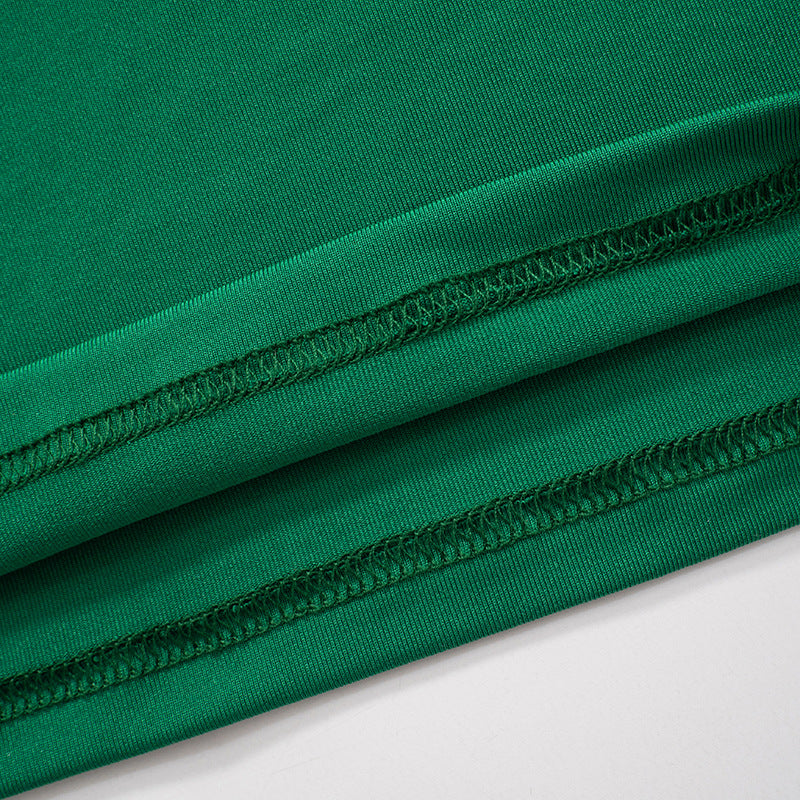 Women contrast long sleeve Crop Top and trousers Casual two-piece set 16