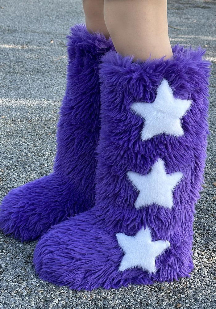 Long-Tube Fur Boots Women's Winter High-Tube Snow Boots