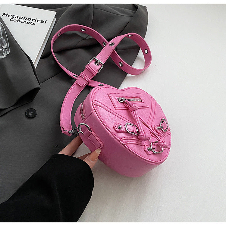 Fashion Heart Shape Bag Trendy Versatile Shoulder Bag 26