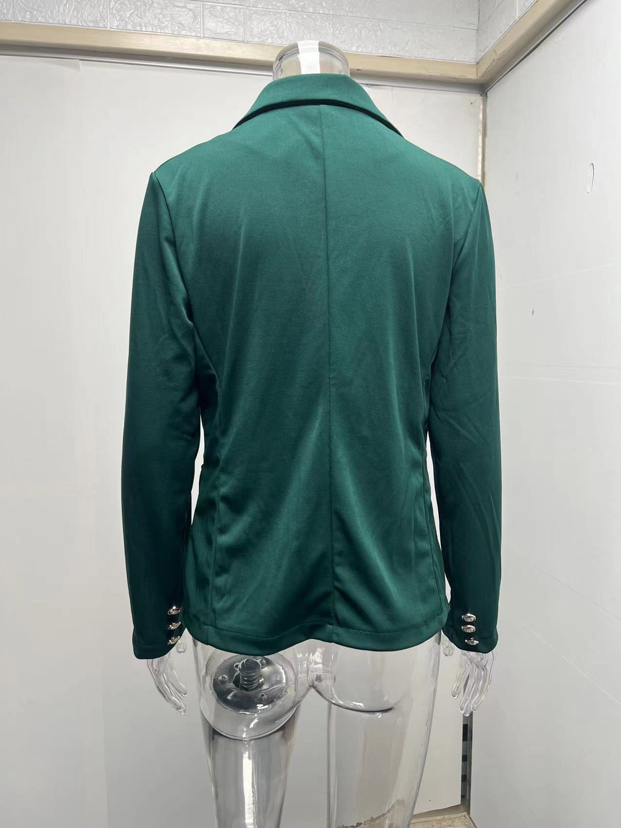 Women Long Sleeve Buttons Blazer 29