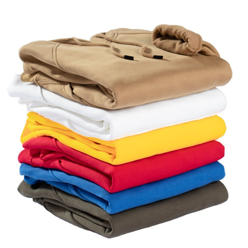 Men's Loose Solid Fleece Long Sleeve Hoodies 30