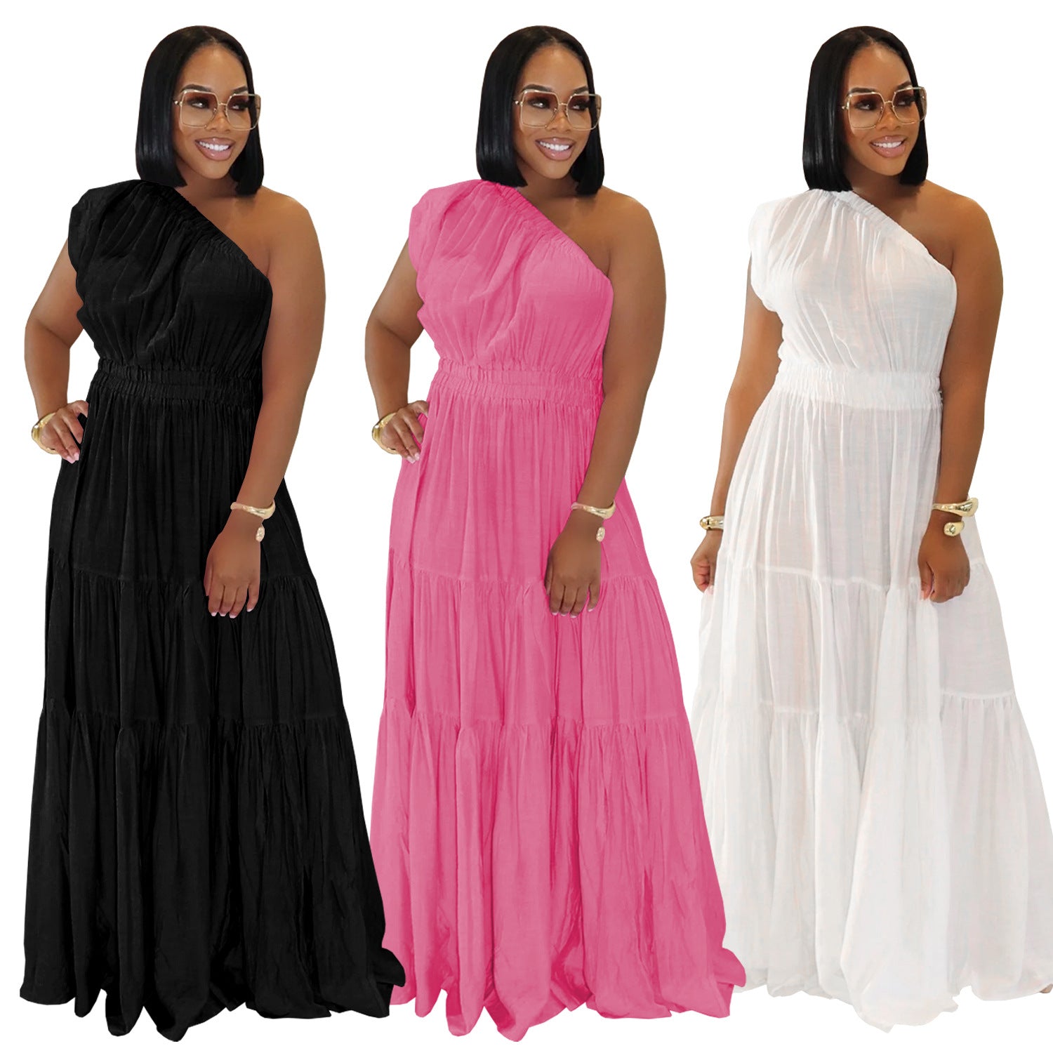 Chic Off-Shoulder Slim Fit Long Dress 11