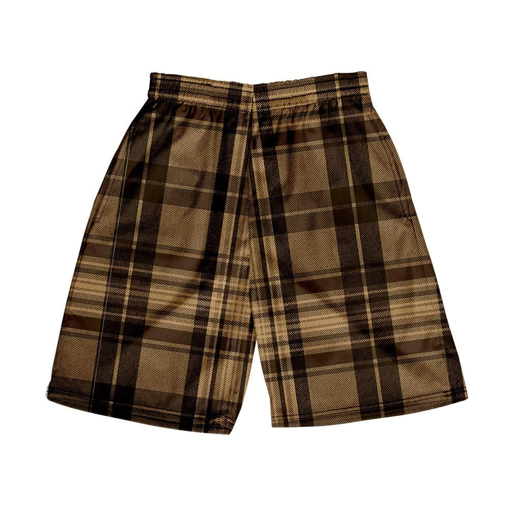 Men's Spring/Summer Hawaiian Casual Plaid Shorts 8