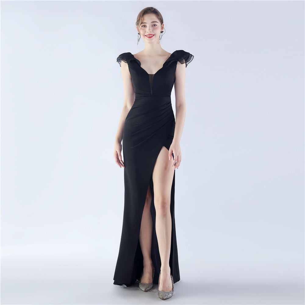 Women Elegant Slit Formal Party Evening Dress 15