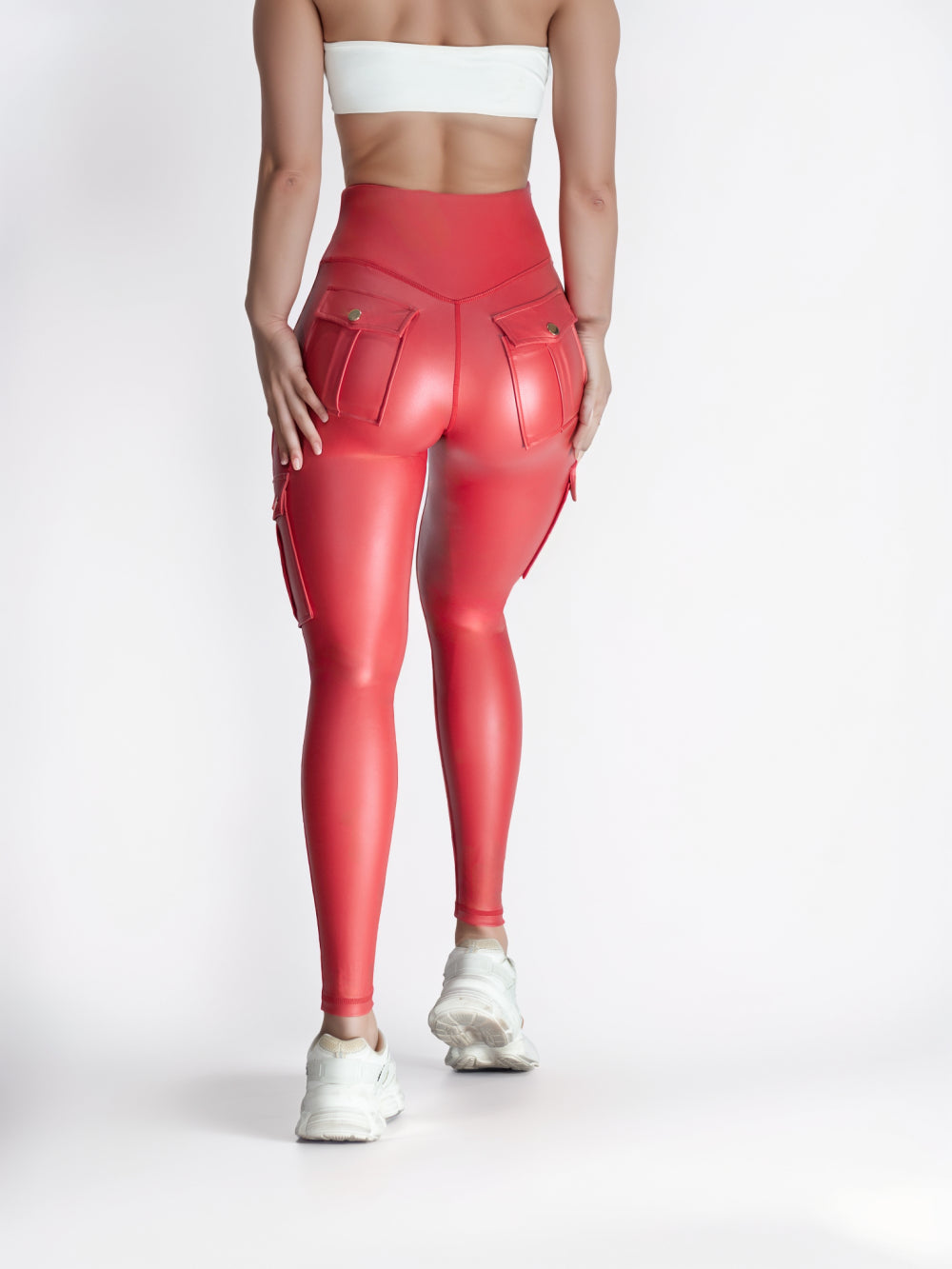 Pocket Cargo Slim Fitness Pants Women's High Stretch Tight Fitting Quick Dry Running Yoga Pants 13