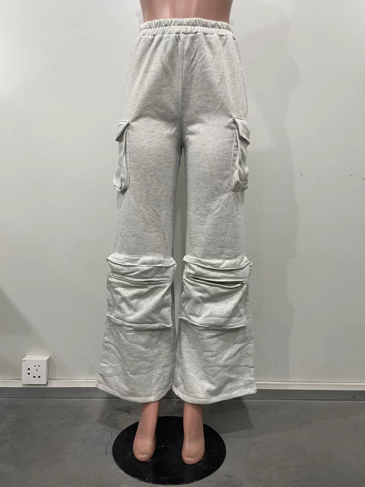 Autumn Women's Straight Trousers Cargo Pants 4