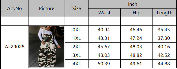 Women Casual Camo Print Loose Jumpsuit 6