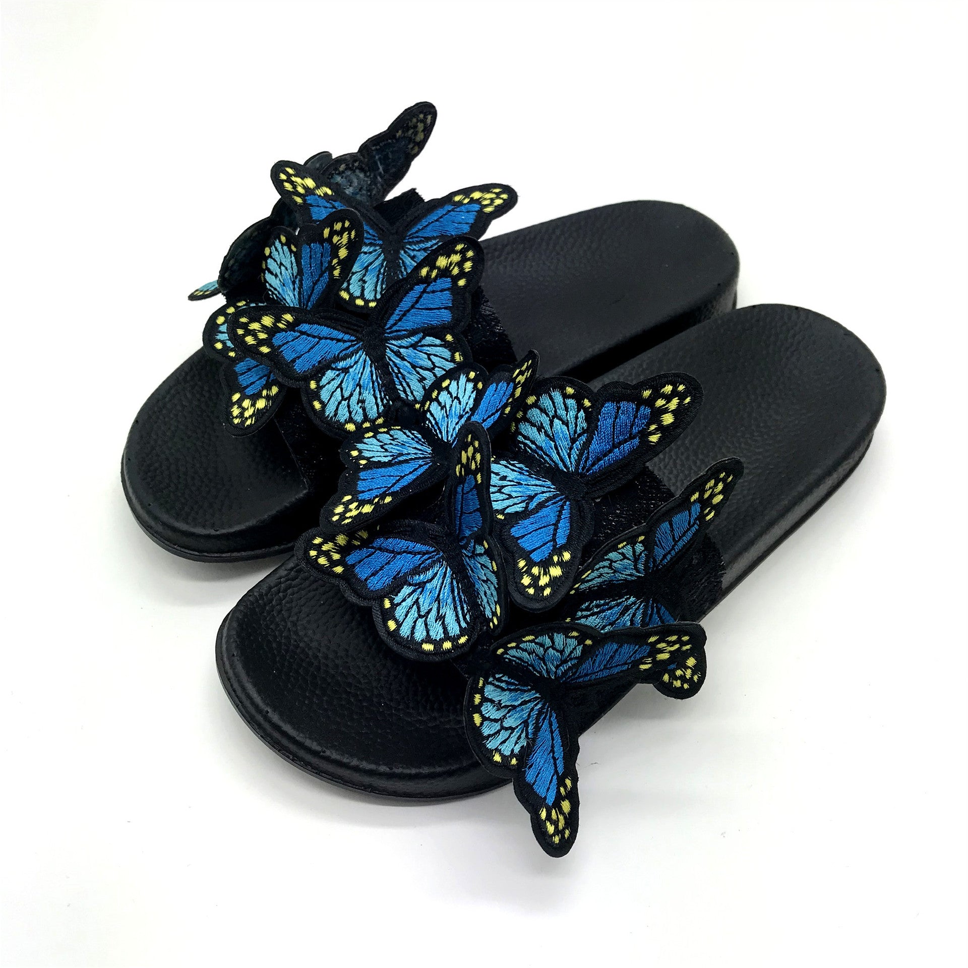 Women bowknot embroidered flip flops and flat shoes 20