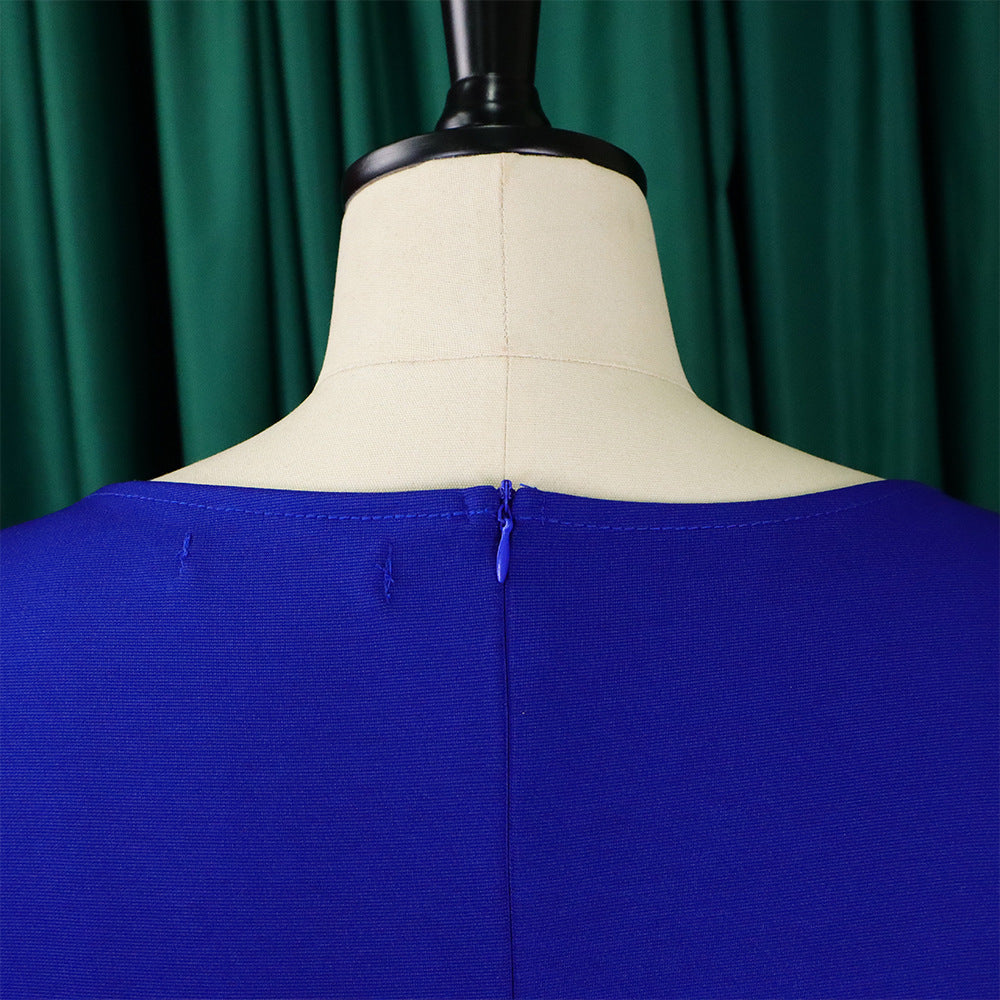 Women's Chic Tonle Fashion Slash Shoulder Dress 16