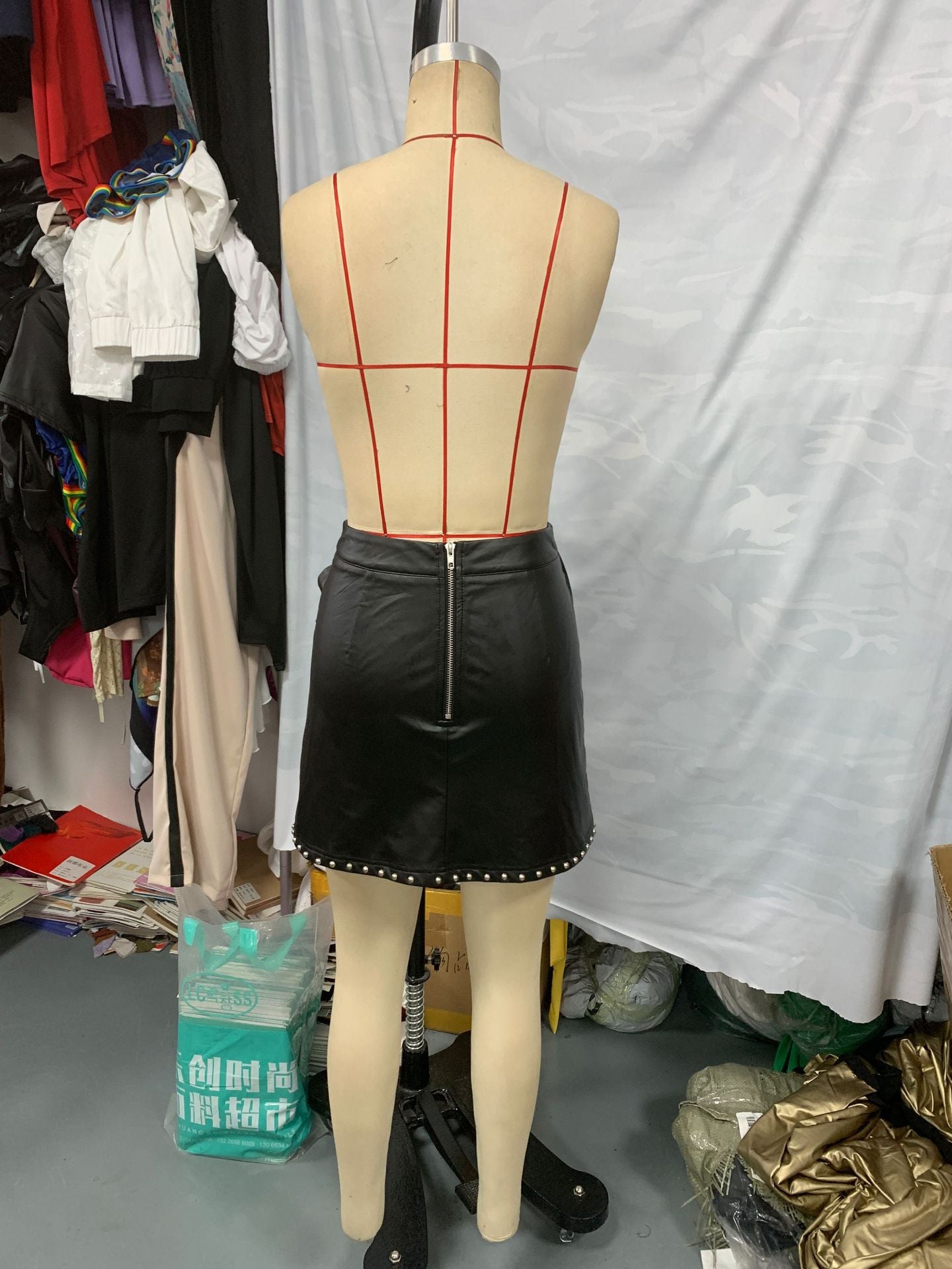 Women Belt Pu-Leather Skirt 9