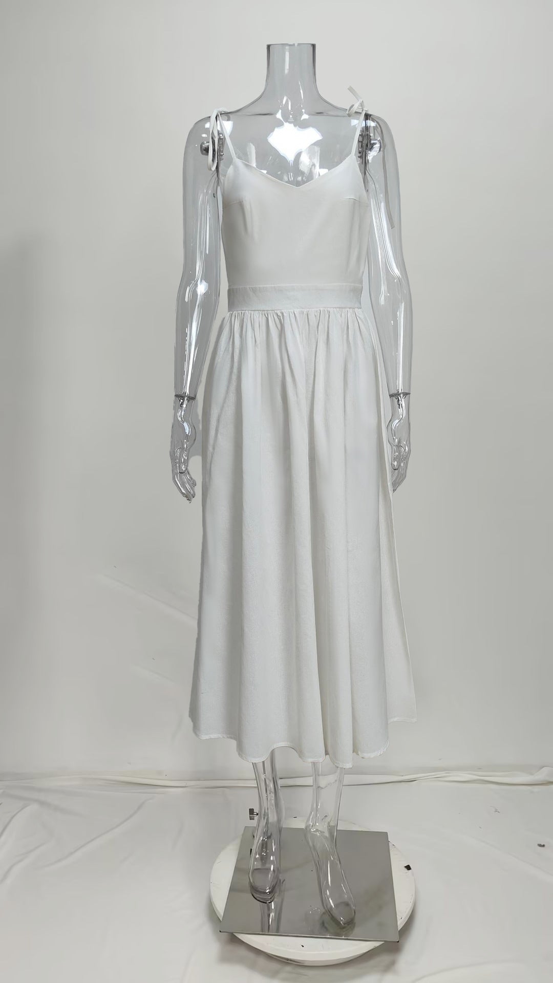 Women Spring elegant sexy Lace-Up Backless suspender dress 26