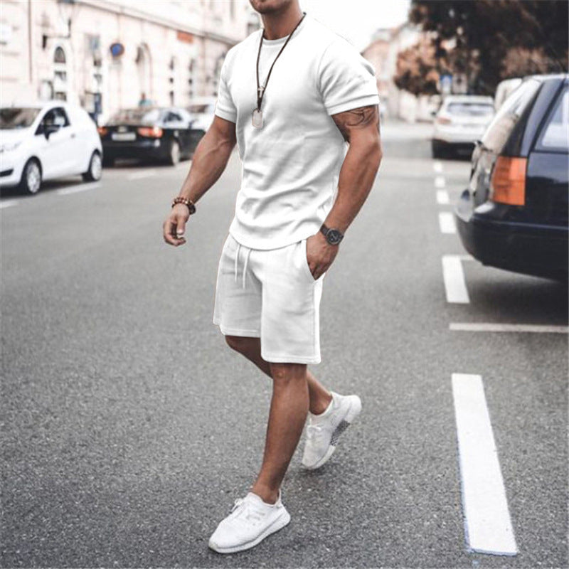 fashion short-sleeved shorts Casual track suit men 6