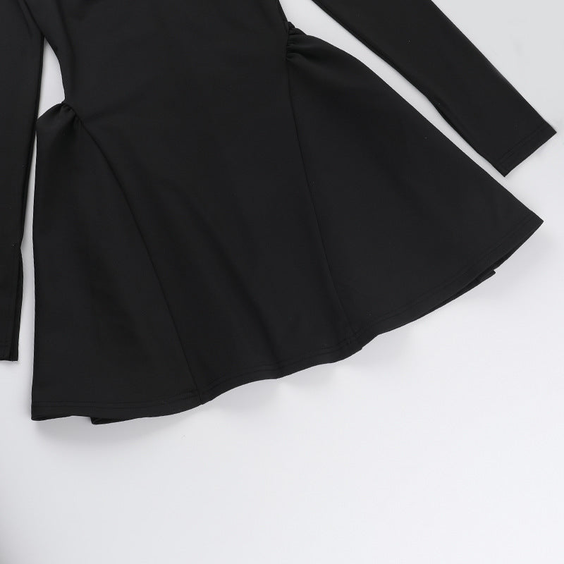 Women Fall Puffy Long Sleeve Bodycon Dress 11