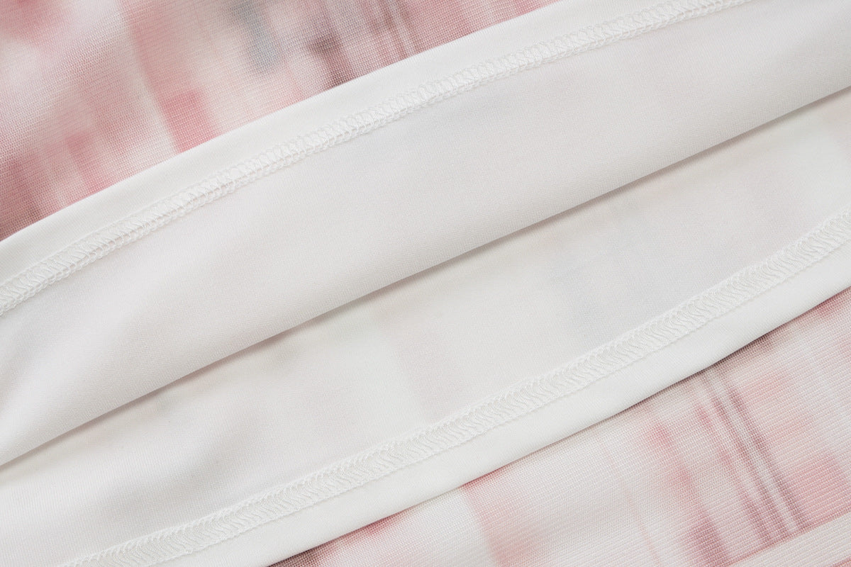 Women's Summer Mesh Plaid Print Irregular Low-Waist Skirt 12