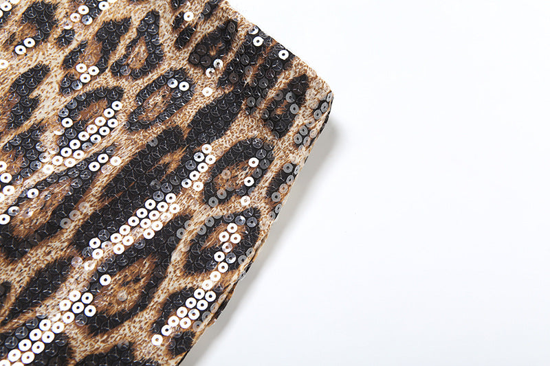 Women summer Style trendy printed sequins Top and Bodycon Skirt two-piece set 16