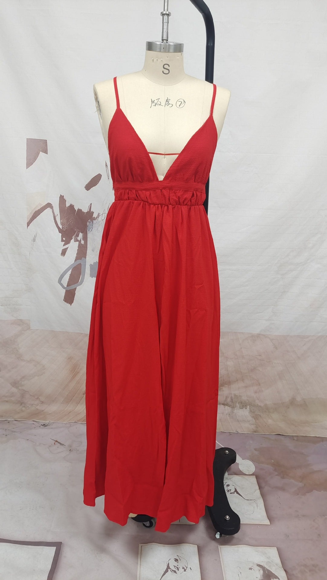 Summer Ladies Mid Straps Loose Dress Holidays Style Beach Dress 11