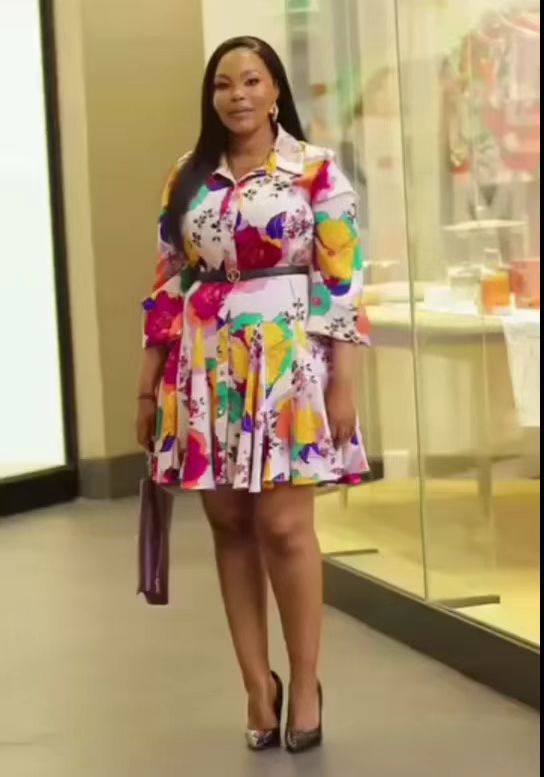 Women Elegant Long Sleeve Print Dress 6