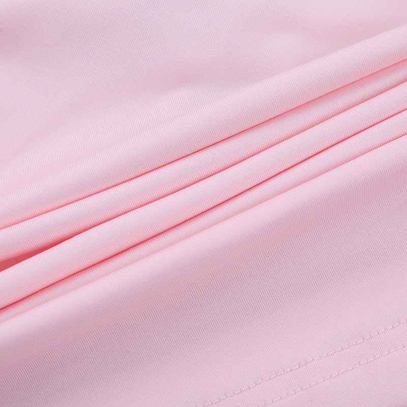 Women hollow mesh ribbon long-sleeved bodycon dress 16