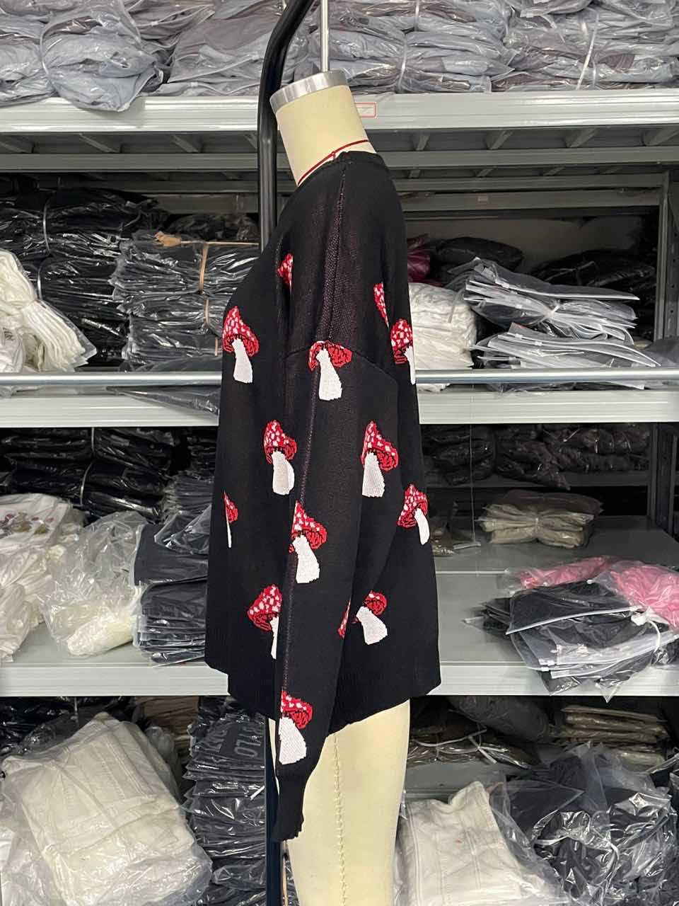 Women Loose Contrast Jacquard Knitting Sweater 16