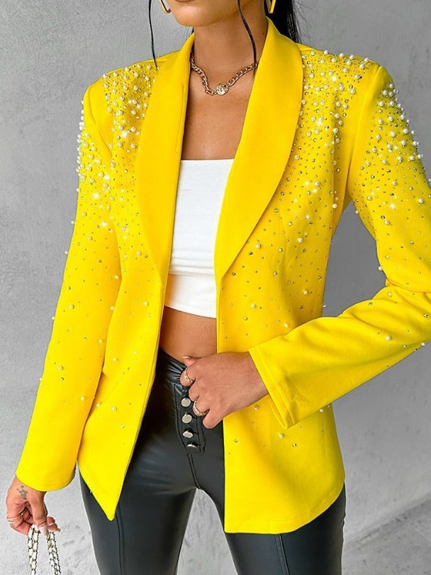 Fashionable Casual Beaded Blazer For Women 9