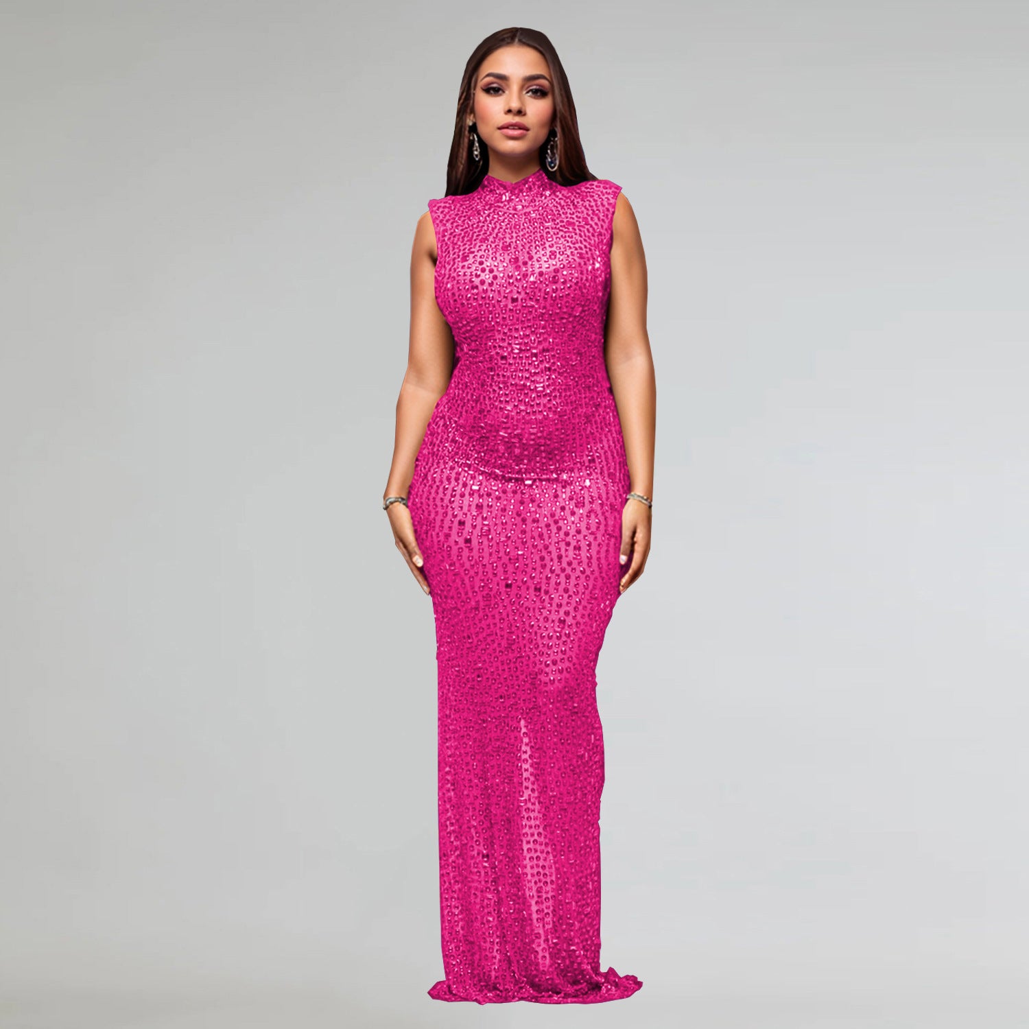Women Beaded Sexy Bodycon Dress 13