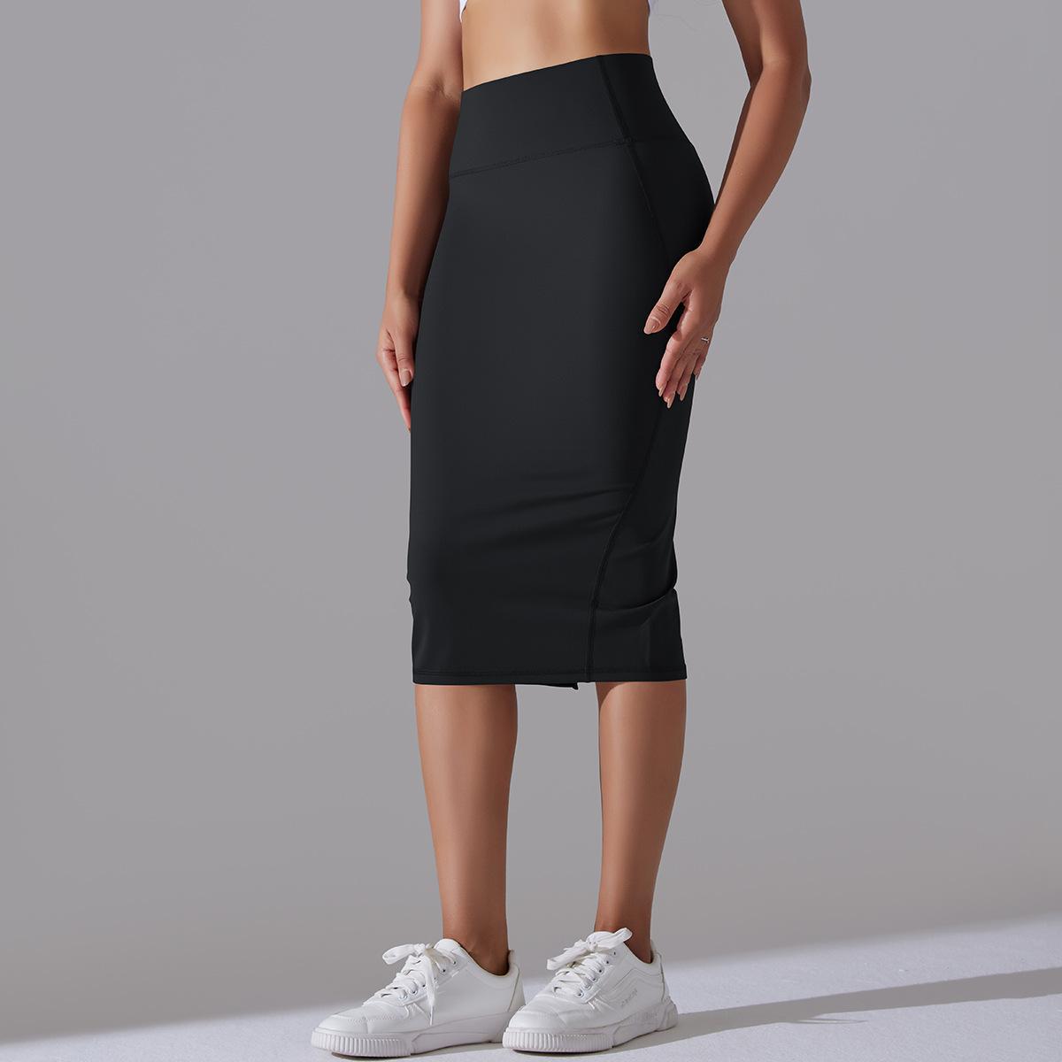 Women High Waist Stretch Slit Sports Skirt 45