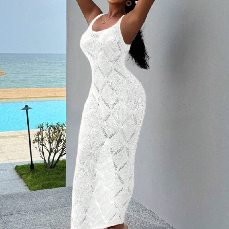 Women's Summer Strap Knit Long Dress 3