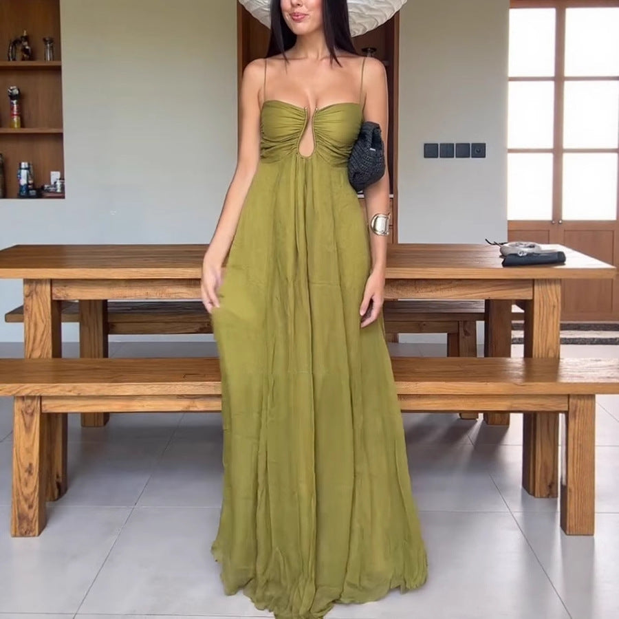 Summer Sexy Strap U-Neck Holiday Maxi Dress 4