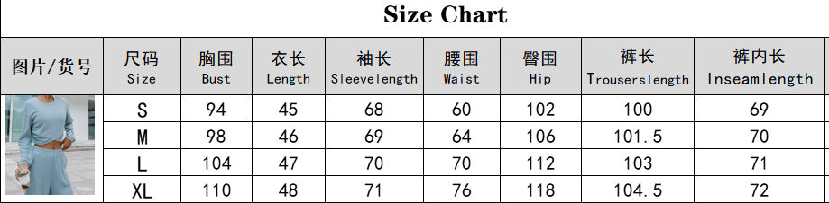 Women's Autumn winter fashion sports Casual round neck long sleeve two piece pants set 8