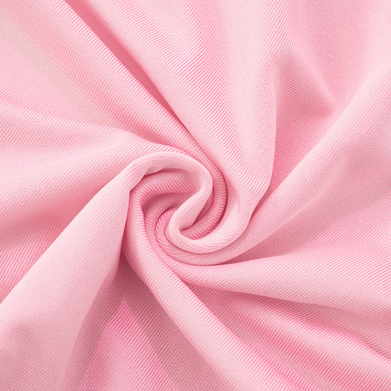 Women Sexy Hollow Cross Lace-Up Ribbon Bodycon Dress 25