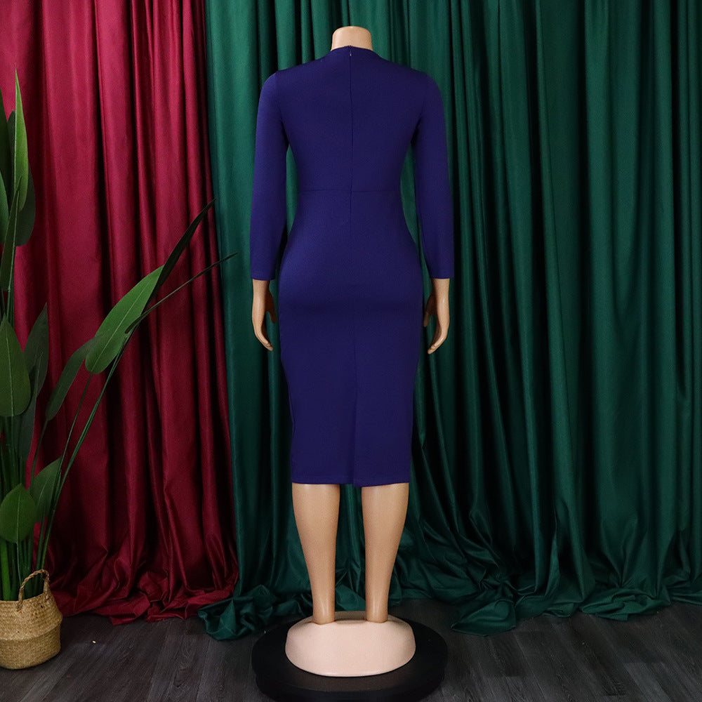 Spring Chic Slim Pencil Skirt Fashion Bodycon Africa Plus Size Dress 34