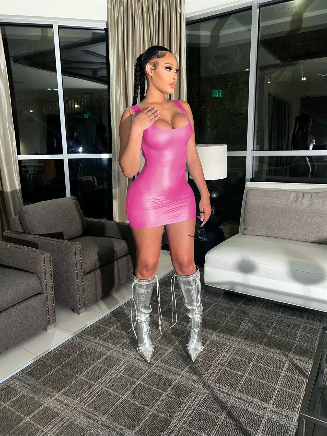 Women's Fashion Sexy Slim Sleeveless Dress 12