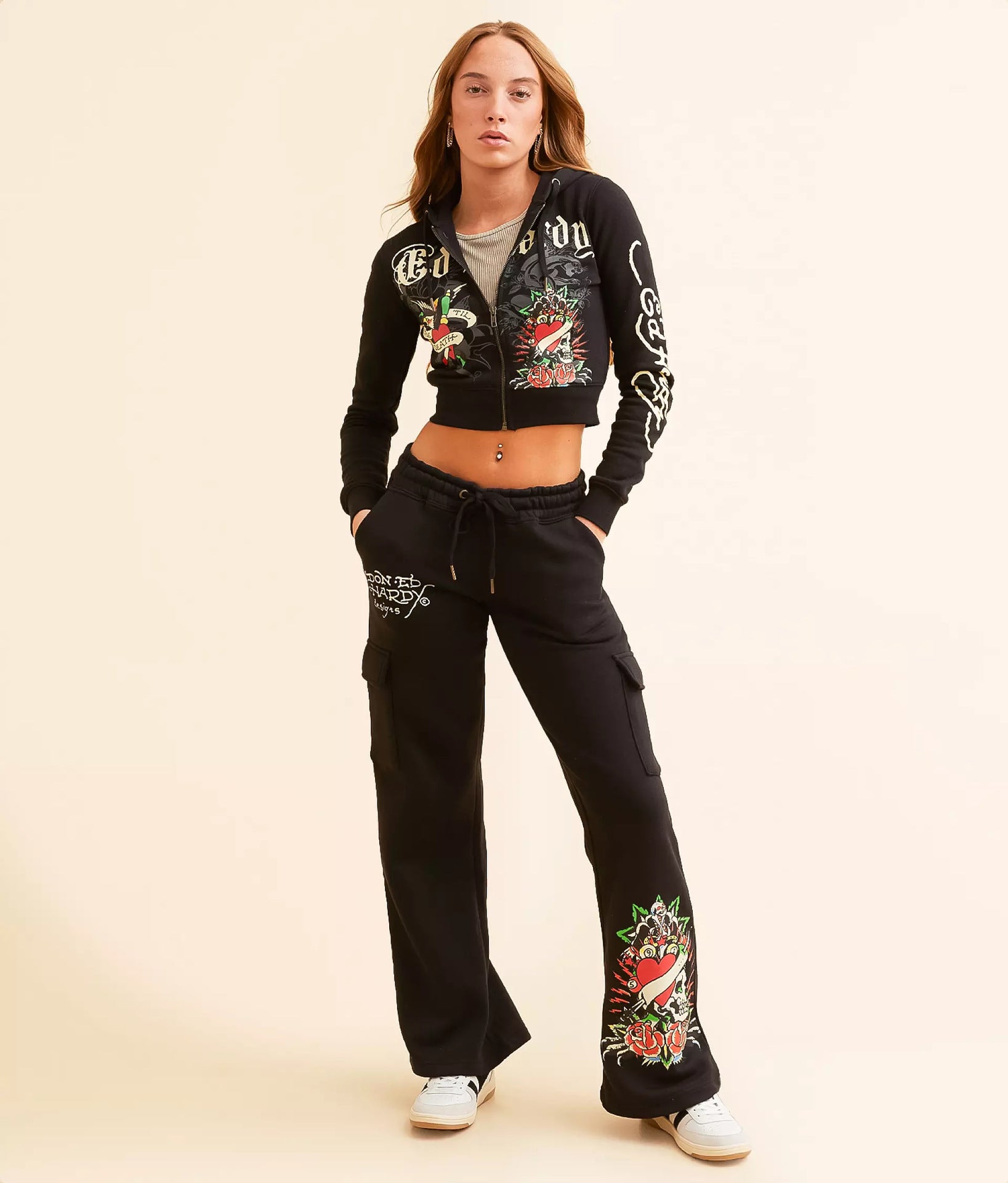 Women Fashion Casual Ladies Printed Hoodie Pants Set Sportswear 10