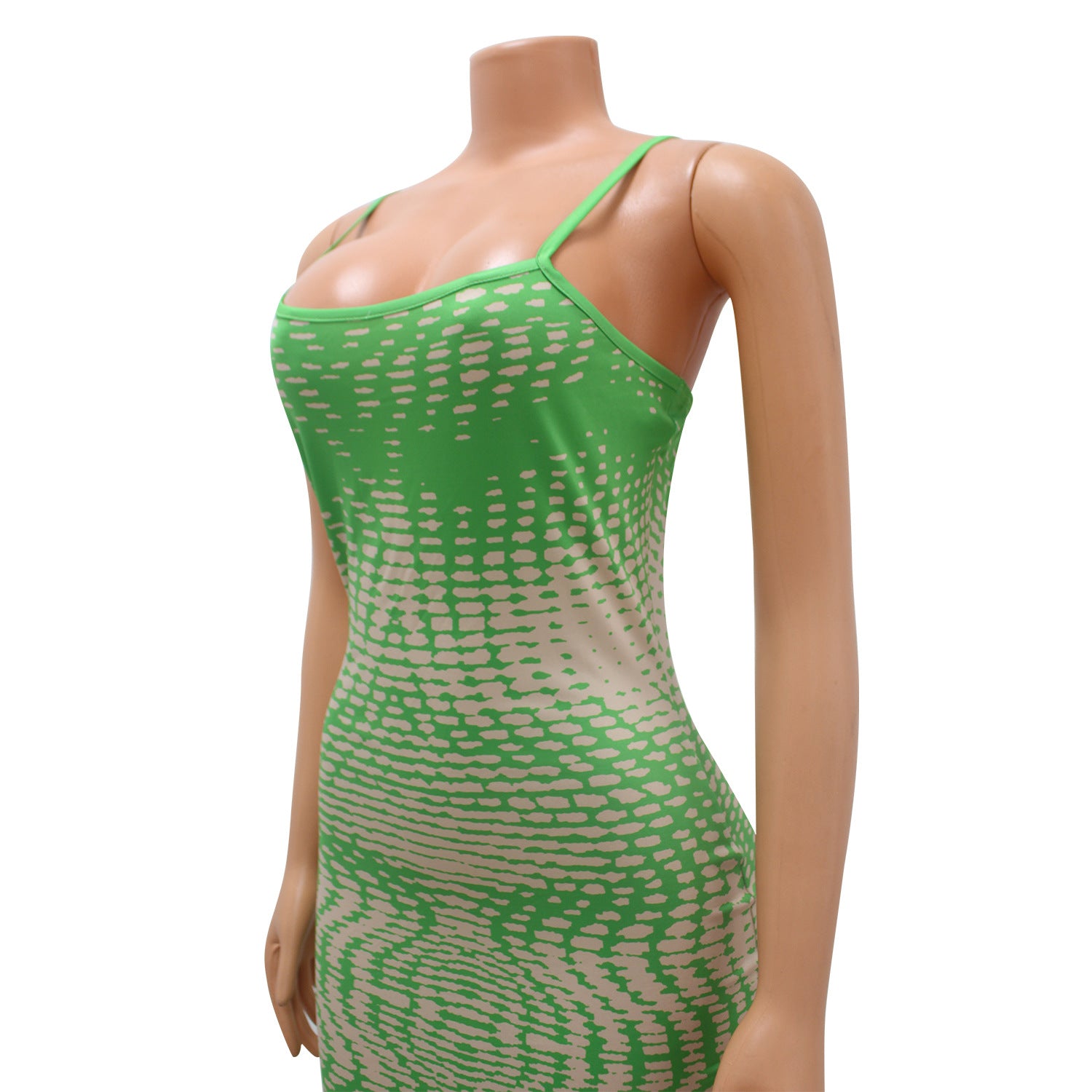 Summer Ladies Sexy Tight Fitting Print Strap Dress 14