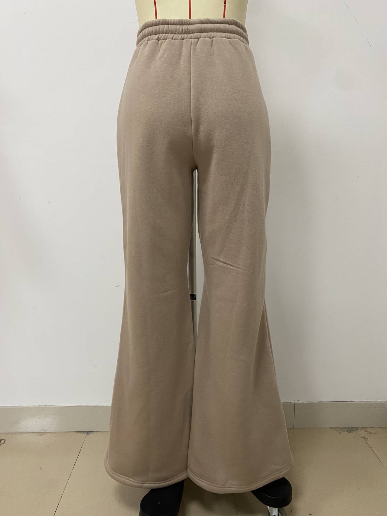 Women Patchwork Zipper Straight Bell Bottom Pants 9